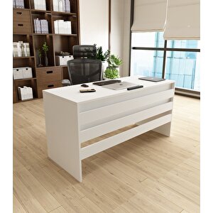 Karin Çalışma Ofis Masası | Beyaz-Beyaz Beyaz