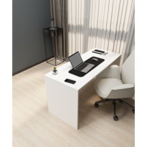 Karin Çalışma Ofis Masası | Beyaz-Antrasit Antrasit Beyaz