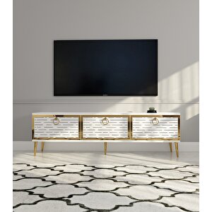 Rami Tv Ünitesi Beyaz-Altın Beyaz-Altın