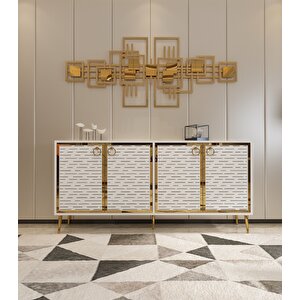 Rami Altın Konsol- Beyaz-Altın Beyaz-Altın