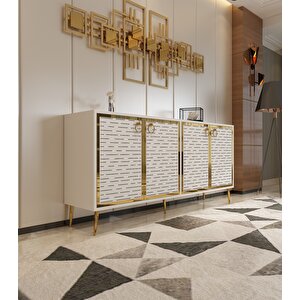 Rami Altın Konsol- Beyaz-Altın Beyaz-Altın