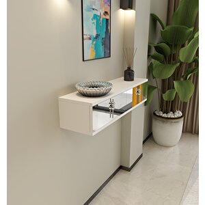 Skyn Duvara Monte Dresuar Beyaz-Gümüş Beyaz-Gümüş