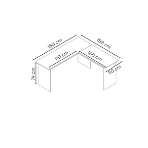 Kerva L Çalışma Masası Antrasit
