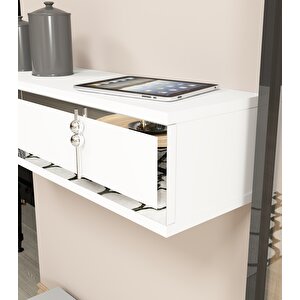 Skyt Duvara Monte Dresuar Beyaz-Gümüş Beyaz-Gümüş