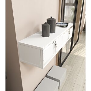 Skyt Duvara Monte Dresuar Beyaz-Gümüş