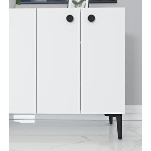 Ayça Çok Amaçlı Konsol Dolap - Beyaz Beyaz