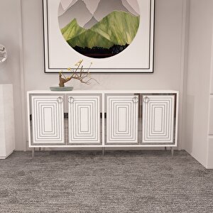 Palo Konsol Beyaz-Gümüş Beyaz-Gümüş