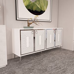 Palo Konsol Beyaz-Gümüş Beyaz-Gümüş