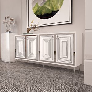 Palo Konsol Beyaz-Gümüş Beyaz-Gümüş