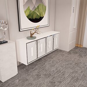 Palo Konsol Beyaz-Gümüş