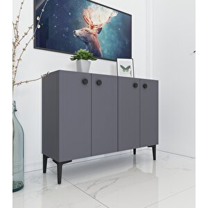 Ayça Çok Amaçlı Konsol Dolap- Antrasit Antrasit