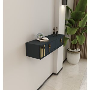 Skyp Duvara Monte Dresuar Antrasit-Altın Antrasit