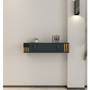 Skyp Duvara Monte Dresuar Antrasit-Altın Antrasit