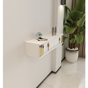 Skyp Duvara Monte Dresuar Beyaz-Altın Beyaz-Altın