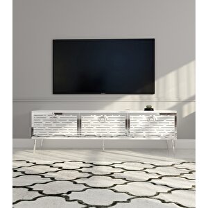 Rami Tv Ünitesi Beyaz-Gümüş Beyaz-Gümüş