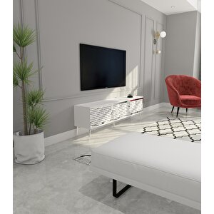 Rami Tv Ünitesi Beyaz-Gümüş Beyaz-Gümüş