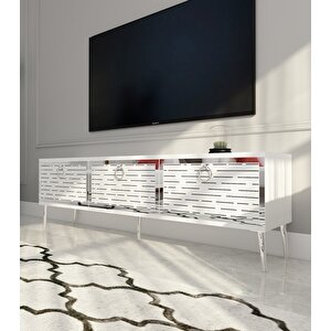 Rami Tv Ünitesi Beyaz-Gümüş