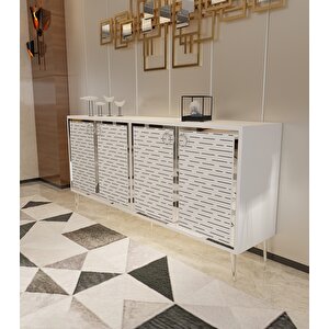 Rami Gümüş Konsol-Beyaz-Gümüş Beyaz-Gümüş