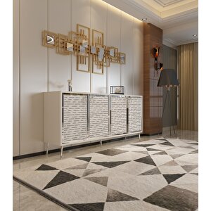 Rami Gümüş Konsol-Beyaz-Gümüş Beyaz-Gümüş