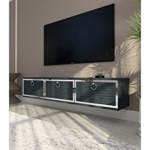 Rami Duvara Monte Tv Ünitesi - Antrasit-Gümüş Antrasit Gümüş