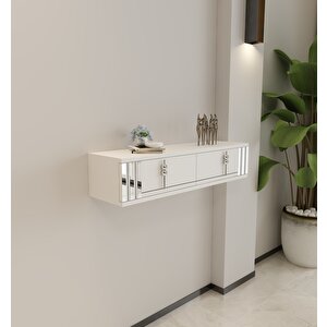 Skyp Duvara Monte Dresuar Beyaz-Gümüş Beyaz-Gümüş