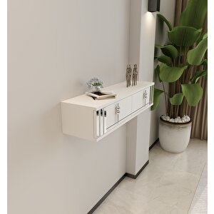 Skyp Duvara Monte Dresuar Beyaz-Gümüş Beyaz-Gümüş