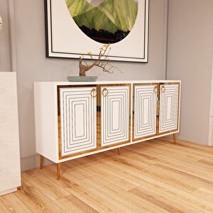 Palo Konsol Beyaz-Altın Beyaz-Altın