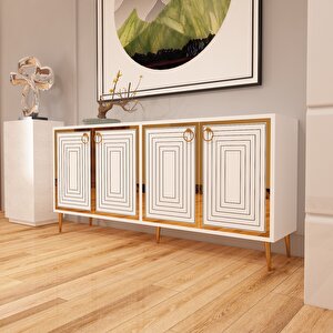 Palo Konsol Beyaz-Altın Beyaz-Altın