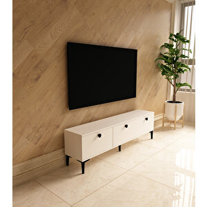 Milani 150 Cm Tv Sehpası Beyaz Beyaz
