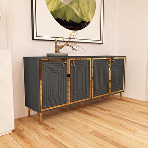 Palo Konsol Antrasit-Altın Antrasit