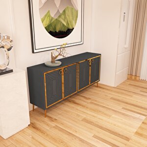 Palo Konsol Antrasit-Altın