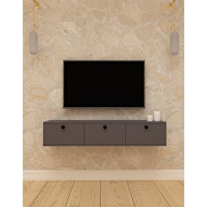 Salkım 150 Cm Duvara Monte Tv Sehpası Antrasit Antrasit