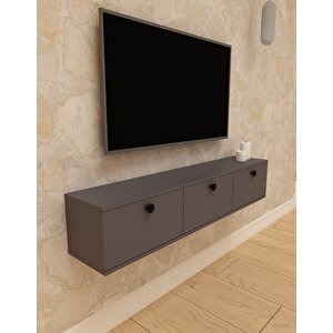 Salkım 150 Cm Duvara Monte Tv Sehpası Antrasit Antrasit
