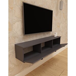 Salkım 150 Cm Duvara Monte Tv Sehpası Antrasit