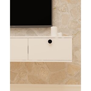 Salkım 150 Cm Duvara Monte Tv Sehpası Beyaz