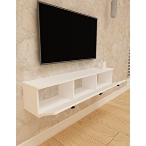 Salkım 150 Cm Duvara Monte Tv Sehpası Beyaz