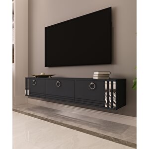 Hari Tv Ünitesi Duvara Monte Antrasit-Gümüş Antrasit Gümüş