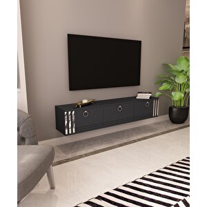 Hari Tv Ünitesi Duvara Monte Antrasit-Gümüş