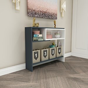 Moma Kahve Köşesi Dresuar Beyaz-Antrasit Sepet-Beyaz-Antrasit