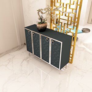 Rami Gümüş Çok Amaçlı Dolap - Konsol antrasit-gümüş