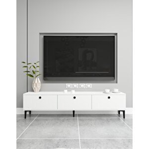 Atlas Tv Ünitesi Beyaz Beyaz