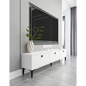 Atlas Tv Ünitesi Beyaz Beyaz