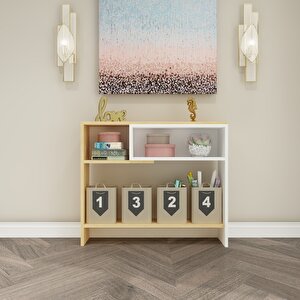 Moma Kahve Köşesi Dresuar Beyaz-safirmeşe Beyaz-Safirmeşe