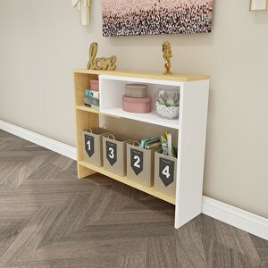 Moma Kahve Köşesi Dresuar Beyaz-safirmeşe Beyaz-Safirmeşe