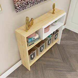 Moma Kahve Köşesi Dresuar Beyaz-safirmeşe