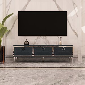 Palo Gümüş Tv Ünitesi Antrasit-Gümüş Antrasit Gümüş