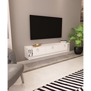 Altın Tv Ünitesi Beyaz-Altın