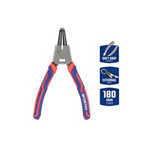 Wp231151 180mm Cr-v Eğri Uçlu Yaylı Profesyonel Dış Segman Pensesi