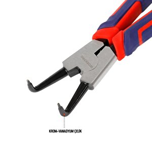 Workpro Wp231151 180mm Cr-v Eğri Uçlu Yaylı Profesyonel Dış Segman Pensesi