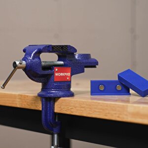 Workpro Wp233010 65mm 360° Döner Tabanlı Örslü Profesyonel Mini Tezgâh Mengene